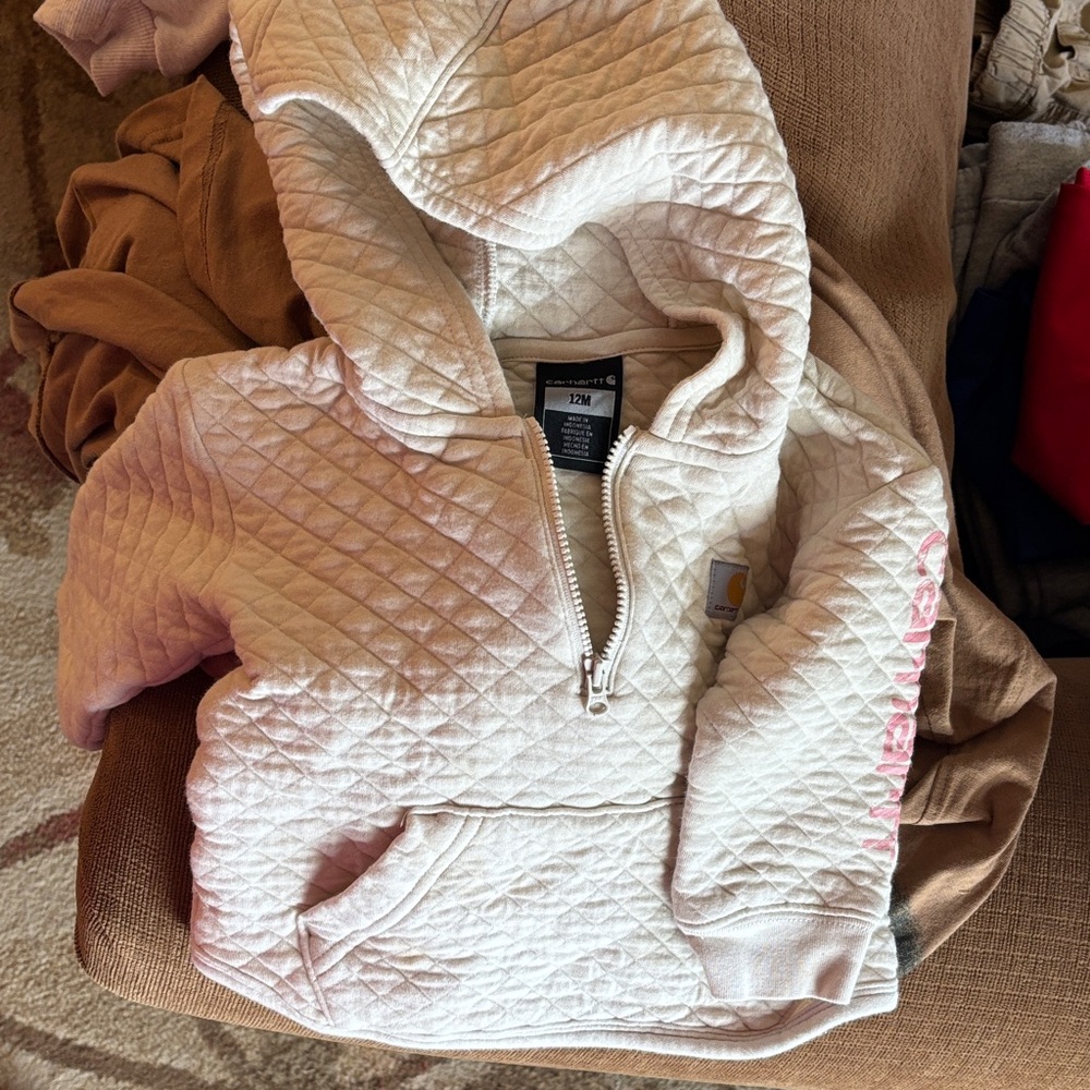 Carhartt Kids Quilted White Hoodie